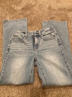 BKE Jeans Billie High Rise Slim Fit Bootcut Distressed Lt Blue Women's Sz 28x32